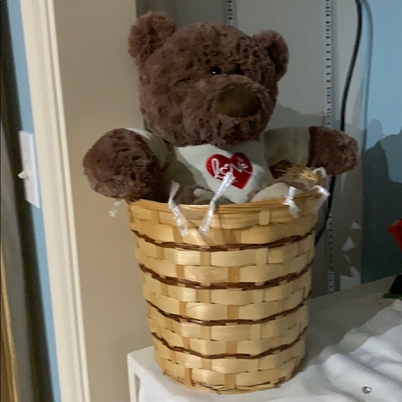 Teddy bear with basket - Picture 5 of 5